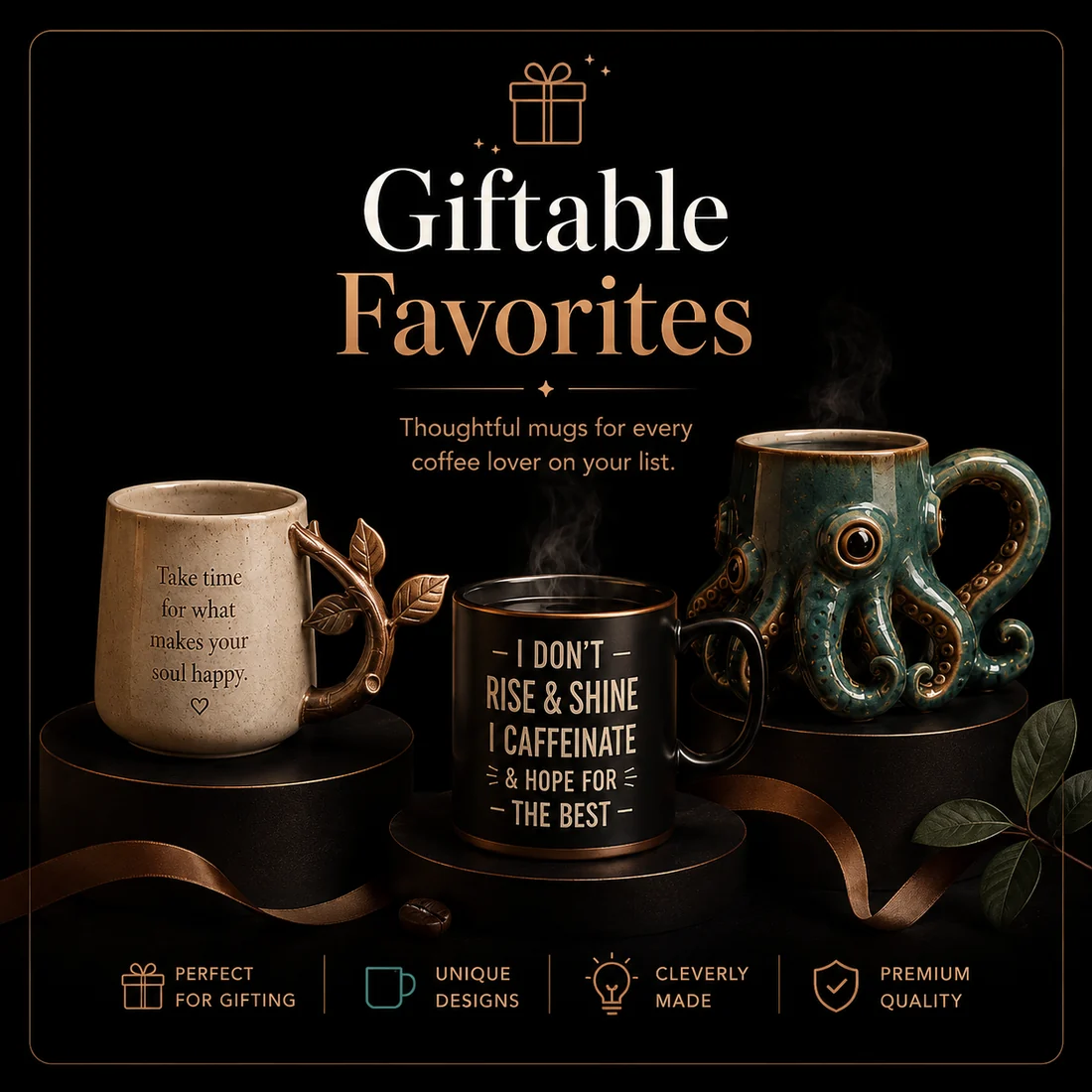 Giftable novelty mugs